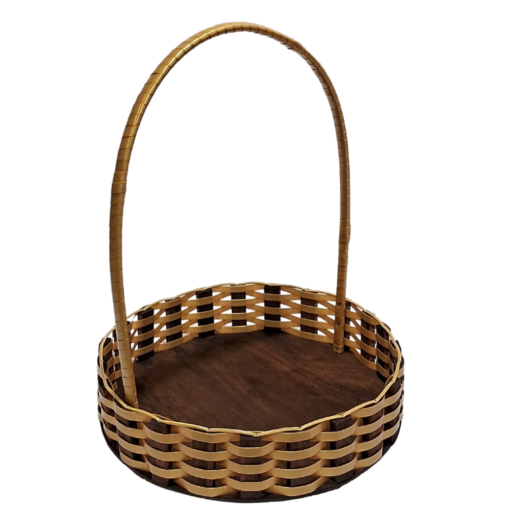 CESTA RD GR RATTAN OURO